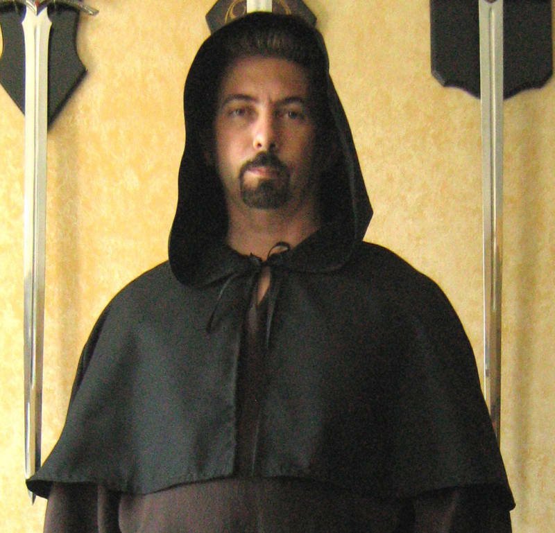 Medieval Celtic Monk Caplet with Hood
