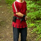New Style Medieval Viking Tunic Men's Red Rayon Short Sleeve Historical Costume New Style Medieval Viking Tunic Men's Red Rayon Short Sleeve Historical Costume