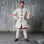 New Medieval White Color Gambeson Viking Renaissance Thick Padded Costume Armor