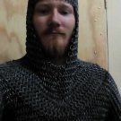 New Medieval Viking Black Butted Chain Mail Hood Coif For Armor Theater Costume