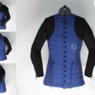 Super Medieval thick padded Blue & Black Gambeson coat Classic New Jacket Armor