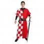 New Medieval Viking Renaissance White/Red Color Box Pattern Tunic Costume
