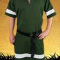 Medieval LARP SCA Cosplay Re enactment Battle Ready BRAIDED TUNIC GREEN