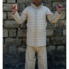 Medieval Celtic Viking Padded Armour Camel Color Gambeson With full Sleeves