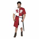 New Best MEDIEVAL Surcoat Crusader Sleeveless Renaissance White/Red Lion Tunic