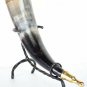 Ox Cow Horn glass/ flower vase drinking mug/ beaker NATURAL COLOR 14" long