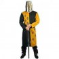 Medieval Viking Fancy Tunic Black/Yellow Historical Costume Clothing Dress
