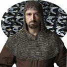 Flat Riveted With Flat Warser Chainmail shirt 9mm Medieval Coif Hoods Flat Riveted With Flat Warser Chainmail shirt 9mm Medieval Coif Hoods