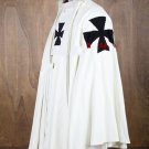 MEDIEVAL WARRIOR LARP Cosplay Costume White Hospitaller KNIGHT Tunic/Cape Cloak MEDIEVAL WARRIOR LARP Cosplay Costume White Hospitaller KNIGHT Tunic/Cape Cloak