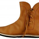 New Roman Viking Medieval Camel Color Leather Shoes For Armor Footwear Handmade