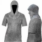 Aluminium Chain Mail Shirt And Hood Coif Butted Haubergeon Viking Medieval ra33 Aluminium Chain Mail Shirt And Hood Coif Butted Haubergeon Viking Medieval ra33