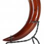 Medieval Viking Antique Natural Brown Horn Mugs For Drink Beer Wine With Stand