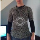 Medieval Viking Aluminium Butted Chainmail Haubergeon Shirt Costume For Armor