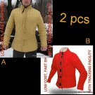 TWO PIECE SUPER VIKING MEDIEVAL FANTASY COAT MAN GAMBESON ARMING JACKET ARMOR