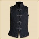 New Medieval Viking Reenactment & Theater Black Color Gambeson For Armor
