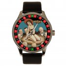 LAS VEGAS EROTIC ROULETTE CASINO 1950s ART SOLID BRASS COLLECTIBLE WATCH LAS VEGAS EROTIC ROULETTE CASINO 1950s ART SOLID BRASS COLLECTIBLE WATCH
