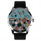 VINTAGE KADINSKY CIRCLES BLUE BAUHAUS EARLY MODERNIST DESIGN ART COLLECTOR WATCH VINTAGE KADINSKY CIRCLES BLUE BAUHAUS EARLY MODERNIST DESIGN ART COLLECTOR WATCH