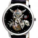 KICKASS VIKING WARRIOR SKULL ART VALHALLA SOLID BRASS COLLECTIBLE GOTHIC WATCH