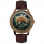 VINTAGE BAROGRAPH WEATHER DIAL ART SOLID BRASS NAUTICAL OCEAN THEME MEN'S WATCH