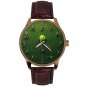 WIMBLEDON  LAWN TENNIS GREEN TENNIS STROKES  ART COLLECTIBLE SOLID BRASS WATCH