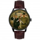 VERY RARE SADDAM HUSSEIN AND YASSER ARAFAT ARAB UNITY SOLID BRASS VINTAGE WATCH