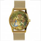 VINTAGE ALICE IN WONDERLAND CHESHIRE CAT TENNIEL ART SOLID BRASS LADIES WATCH VINTAGE ALICE IN WONDERLAND CHESHIRE CAT TENNIEL ART SOLID BRASS LADIES WATCH
