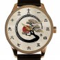 SYMBOLIC JAPANESE ENSO CIRCLE with BONSAI ZEN ART SOLID BRASS COLLECTIBLE WATCH