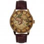 ANTIQUE DANISH STOOPENDAAL WORLD MAP ART LARGE 40 mm SOLID BRASS WRIST WATCH