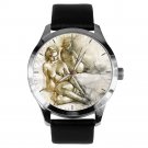 BEAUTIFUL VINTAGE NUDE IN MIRROR EROTIC SEXY ART PENCIL SKETCH BRASS WRIST WATCH BEAUTIFUL VINTAGE NUDE IN MIRROR EROTIC SEXY ART PENCIL SKETCH BRASS WRIST WATCH