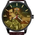 SADDAM HUSSEIN ORIGINAL LION OF THE LEVANT ARTWORK SOLID BRASS COLLECTIBLE WATCH