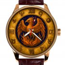 RARE SYMBOLIC ANTI-CLOCKWISE SOLID BRASS PHOENIX WATCH with BIZARRE SYMBOLS DIAL