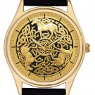 CELTIC MYTHOLOGY INTRICATE HORSES EQUESTRIAN ART 40 mm COLLECTIBLE WRIST WATCH