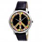 Classic Floral Theme Peace Sign Unisex Solid Brass Collectible Graphic Art Watch