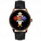CLASSIC ROSICRUCIAN ROSE CROSS SYMBOLIC ART SOLID BRASS COLLECTIBLE MENS WATCH