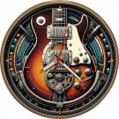 RETRO COLORS LP ELECTRIC GUITAR ROCK ART SOLID BRASS WATCH FOR EVER GUITARIST
