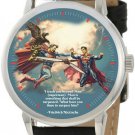 NIETZSCHE UBERMENSCH v/s SUPERMAN COLLECTIBLE PHILOSOPHY ART BRASS WRIST WATCH NIETZSCHE UBERMENSCH v/s SUPERMAN COLLECTIBLE PHILOSOPHY ART BRASS WRIST WATCH