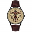 BLACK FREEDOM RASTA POWER DA VINCI VITRUVIAN MAN BLM MALCOLM X ART WATCH BLACK FREEDOM RASTA POWER DA VINCI VITRUVIAN MAN BLM MALCOLM X ART WATCH