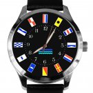 GORGEOUS SOLID BRASS MARITIME NAUTICAL FLAGS THEME SOLID BRASS SAILOR'S WATCH