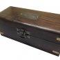 BOY SCOUT / ARMY REGIMENT 15-INCH BRASS AND LEATHER TELESCOPE IN ROSEWOOD CASE