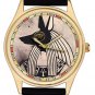 ANUBIS, BEAUTIFUL ANCIENT EGYPTOPHILE COLLECTIBLE SOLID BRASS & GILT WRIST WATCH