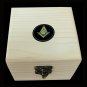 FREEMASONRY SYMBOLS MASONIC ART DIAL SOLID BRASS COLLECTIBLE WATCH IN LOGO BOX