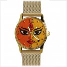 MAA DURGA HINDUISM GODDESS BEAUTIFUL SYMBOLIC SINDOOR ART SOLID BRASS WATCH