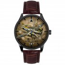 CLASSIC B-17 B17 USAF FLYING FORTRESS WW-II POSTER SOLID BRASS PILOT WRIST WATCH CLASSIC B-17 B17 USAF FLYING FORTRESS WW-II POSTER SOLID BRASS PILOT WRIST WATCH
