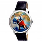 ALL-AMERICAN TEXAS RODEO ORIGINAL COWBOY ART SOLID BRASS COLLECTIBLE MENS WATCH