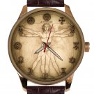 A ROVESCIO LEONARDO ANTI-çLOCKWISE MOVEMENT RENAISSANCE VITRUVIAN MAN MENS WATCH A ROVESCIO LEONARDO ANTI-çLOCKWISE MOVEMENT RENAISSANCE VITRUVIAN MAN MENS WATCH