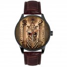 ANCIENT MASONIC PARCHMENT SYMBOLIC SKULL ART COLLECTIBLE BRASS SOLID WRIST WATCH ANCIENT MASONIC PARCHMENT SYMBOLIC SKULL ART COLLECTIBLE BRASS SOLID WRIST WATCH