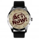 ACT NOW!  Solid Brass Vintage Collectible Watch Gift for Procrastinators, ADHD