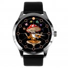 THE MAGIC MUSHROOM YOGA GURU, GREAT NEW AGE ASTROLOGY FUN ART 40 mm WRIST WATCH