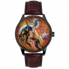 AMERICAN RODEO IMPRESSIONIST COWBOY ART STEER RIDING COLLECTIBLE WRIST WATCH AMERICAN RODEO IMPRESSIONIST COWBOY ART STEER RIDING COLLECTIBLE WRIST WATCH