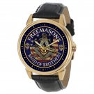 BAND OF BROTHERS MASONIC SYMBOLIC FREEMASONRY ART SOLID BRASS GIFT WRIST WATCH